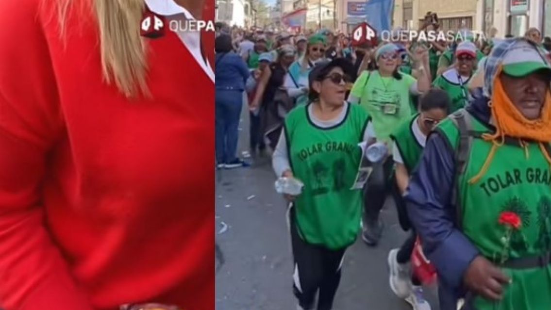 La mujer de rojo que apareci� en medio del Milagro e hizo llorar a los peregrinos