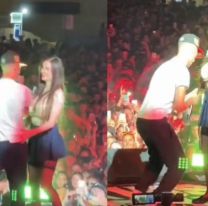 Esc&aacute;ndalo: un cantante le levant&oacute; la pollera a la influencer Virgen Mar&iacute;a y simul&oacute; practicarle sexo oral