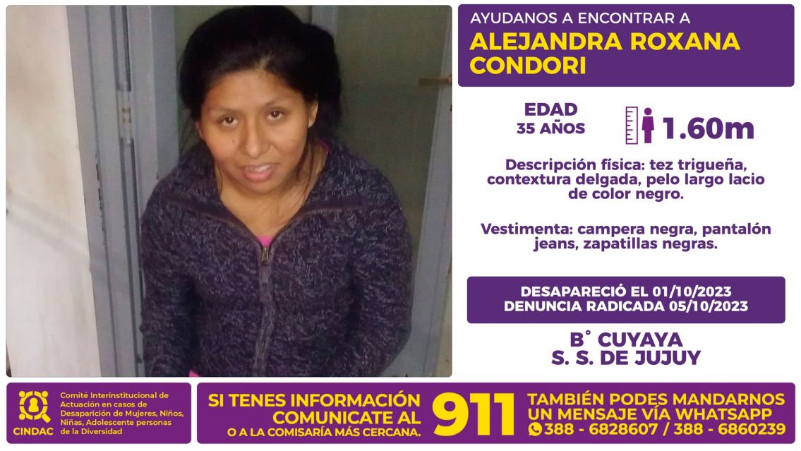 Juje�a desapareci� de su casa hace 4 d�as y todos la buscan desesperadamente