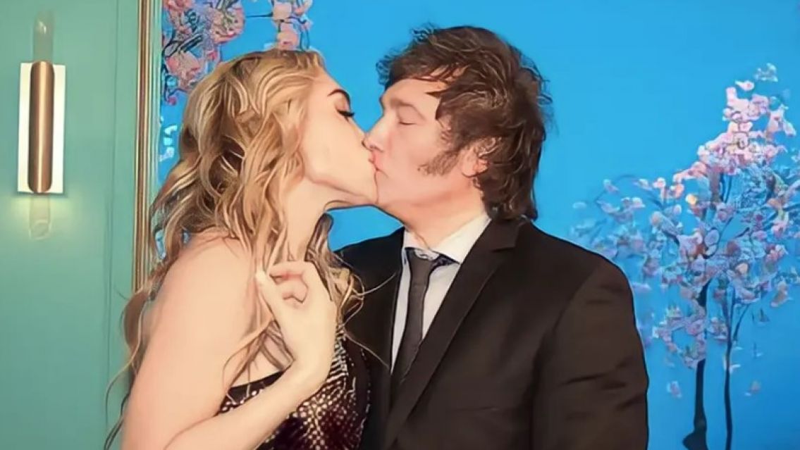 Fátima Florez y Javier Milei a los besos antes de su programa junto a Mirtha Legrand