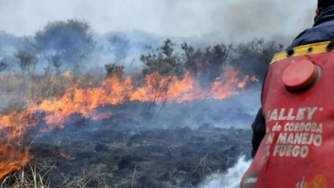 Las impactantes imágenes del incendio en Carlos Paz: alcanzó algunas viviendas