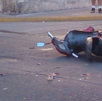 Se fracturó el cráneo luego de derrapar con la moto. Terminó en el hospital