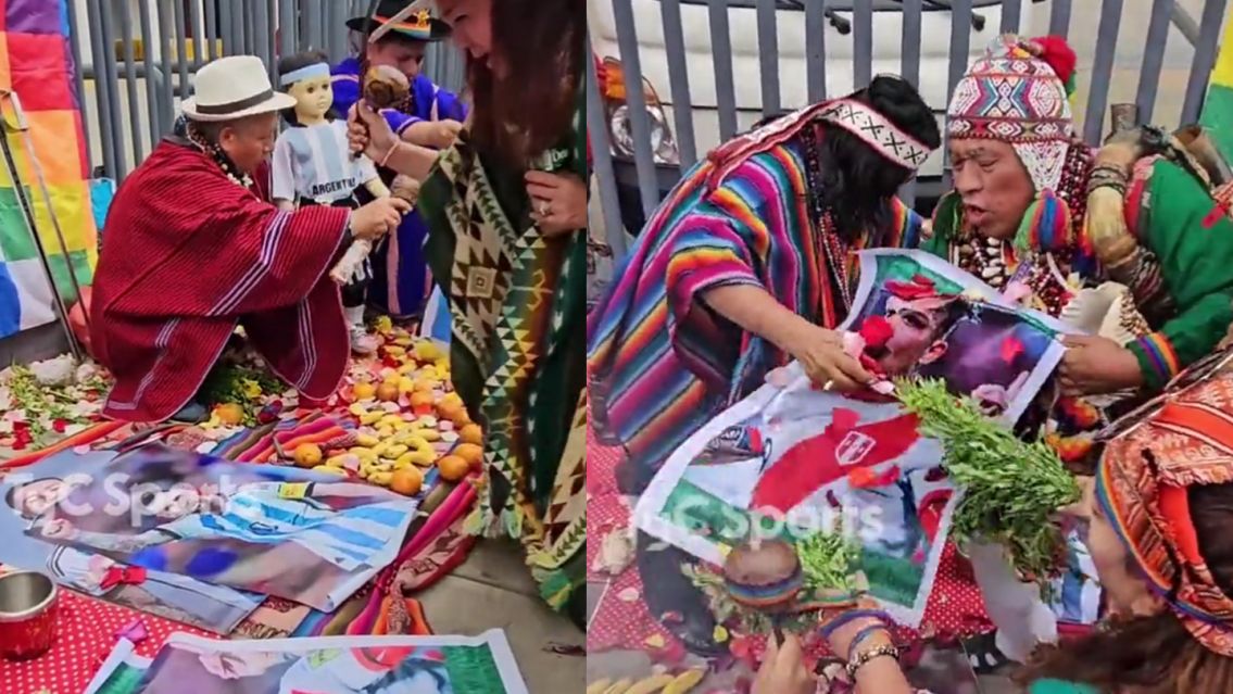 La brujer�a de los chamanes peruanos para que no gane Argentina: "lluvia de flores"