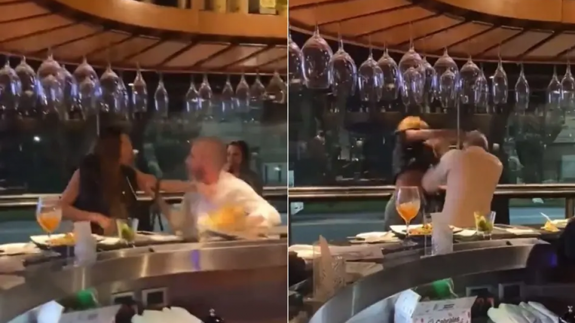 Encontr� a su ex pareja cenando con otra y estall� de furia. Ataque instant�neo