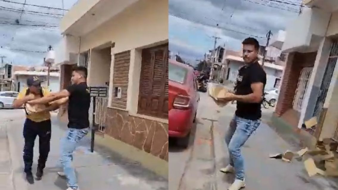 Jujuy: seguidores de Milei a las piñas con repartidores de boletas