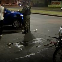 Changuito termin&oacute; con el brazo metido en la rueda de la moto de su pap&aacute;