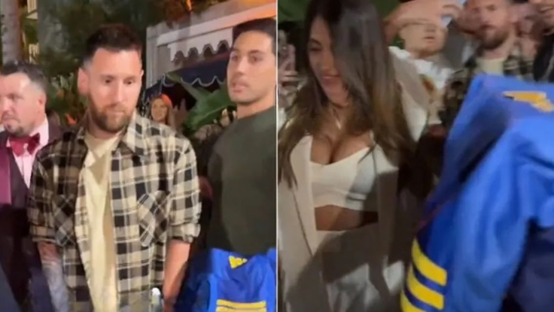 El gesto de Messi cuando le acercaron una camiseta de Boca: llamó la atención de todos