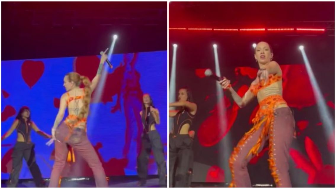 Esc�ndalo por el show de la Joaqui: medio estadio se fue