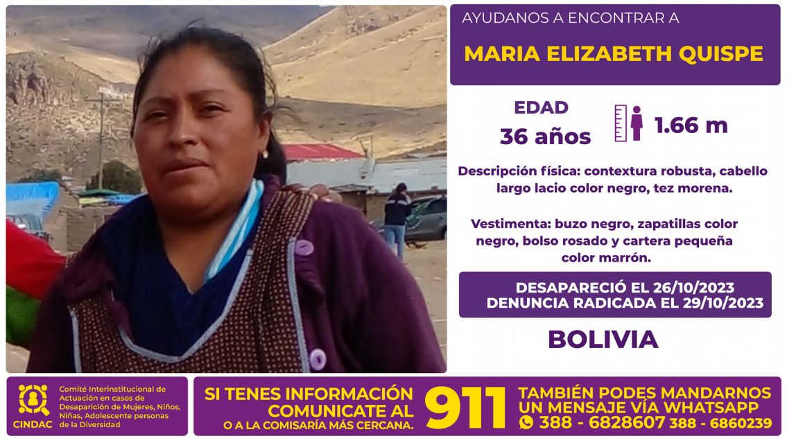 Vive en Bolivia y desapareci� en Jujuy hace m�s de una semana