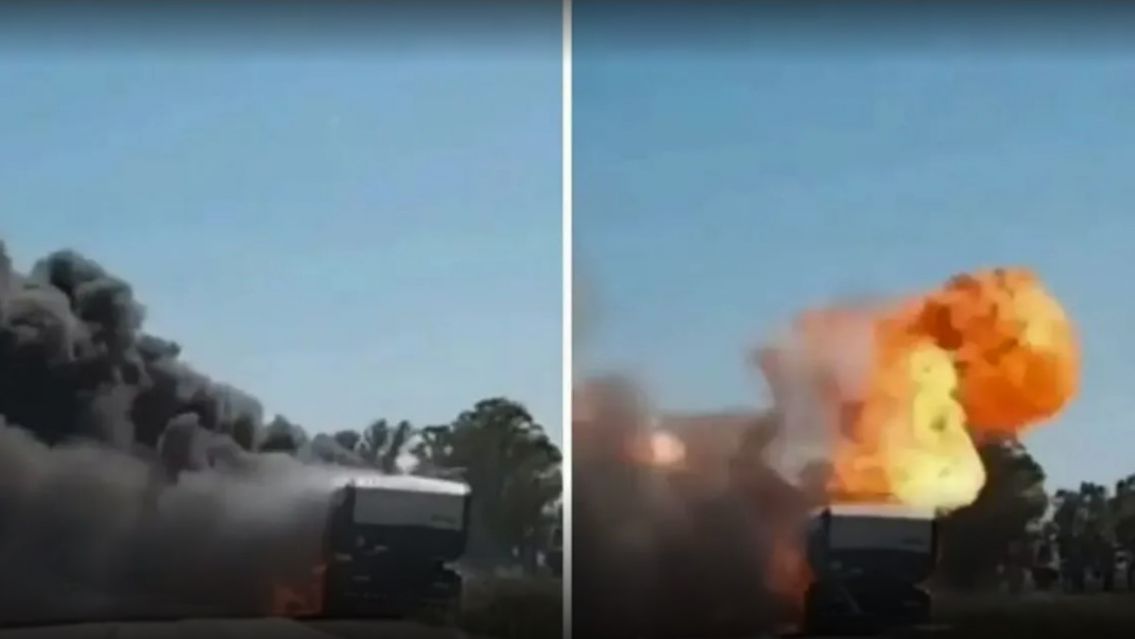 Cami�n explot� en medio de la ruta y ocurri� un milagro: nadie lo puede creer