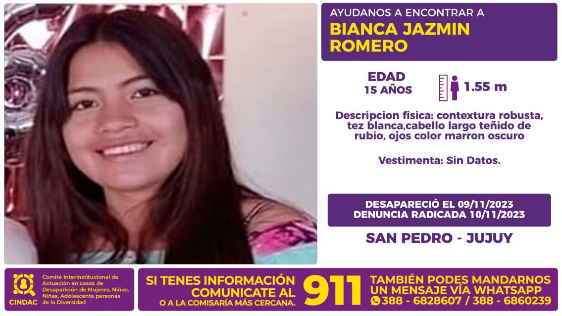 Jujuy: desapareci� Bianca y su familia la busca por todas partes