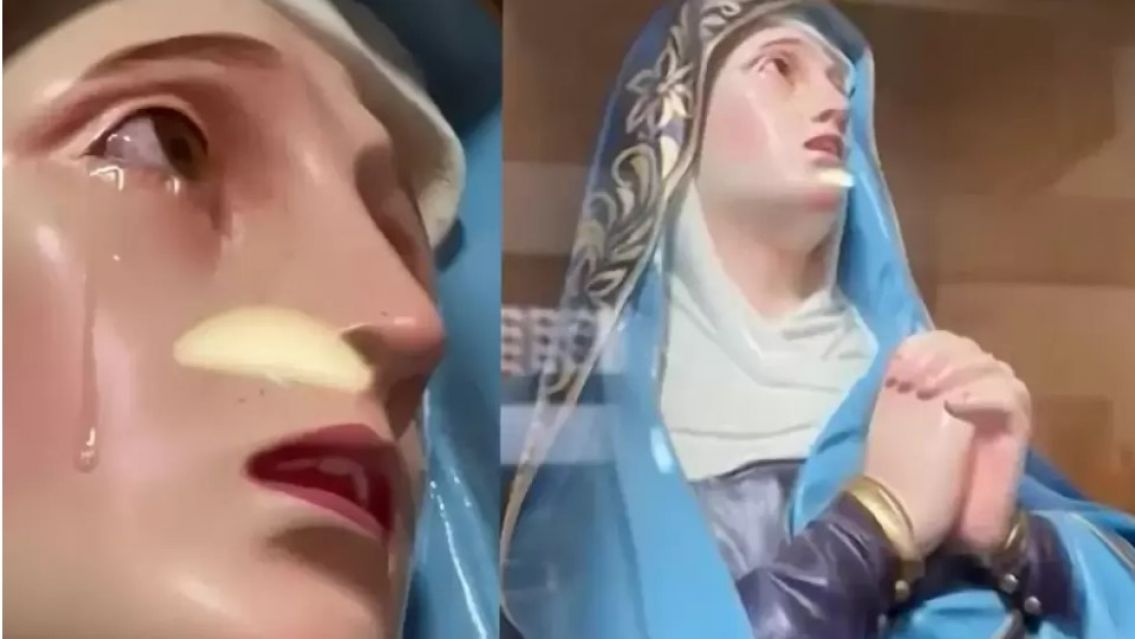 Una estatua de la Virgen María comenzó a "llorar" en una peregrinación
