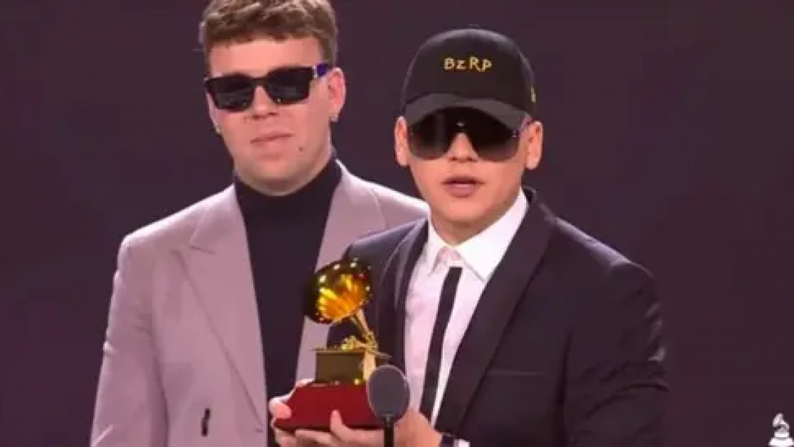 Bizarrap gan� su primer Grammy y festej� con un grito bien argento: la conch...