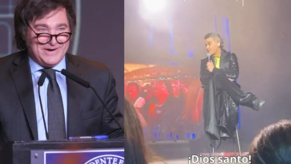 Robbie Williams habl� de Javier Milei durante un concierto en Australia: "Parece un..."