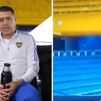 &iquest;El fantasma de la septima? Mientras entrevistaban a Riquelme apareci&oacute; una extra&ntilde;a silueta 