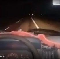 Manejaban de noche por la ruta y les apareci&oacute; algo tenebroso: "Qu&eacute; terror, me muero"