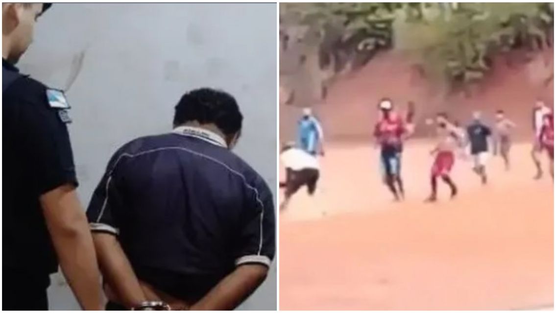 Árbitro endemoniado abrió como campera a jugador de fútbol en pleno partido