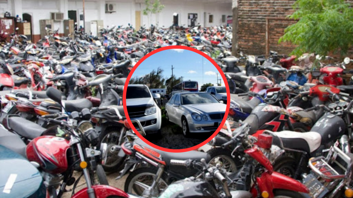 �ltimo d�a del remate: m�s de 30 autos y 100 motos desde 1000 'mangos'