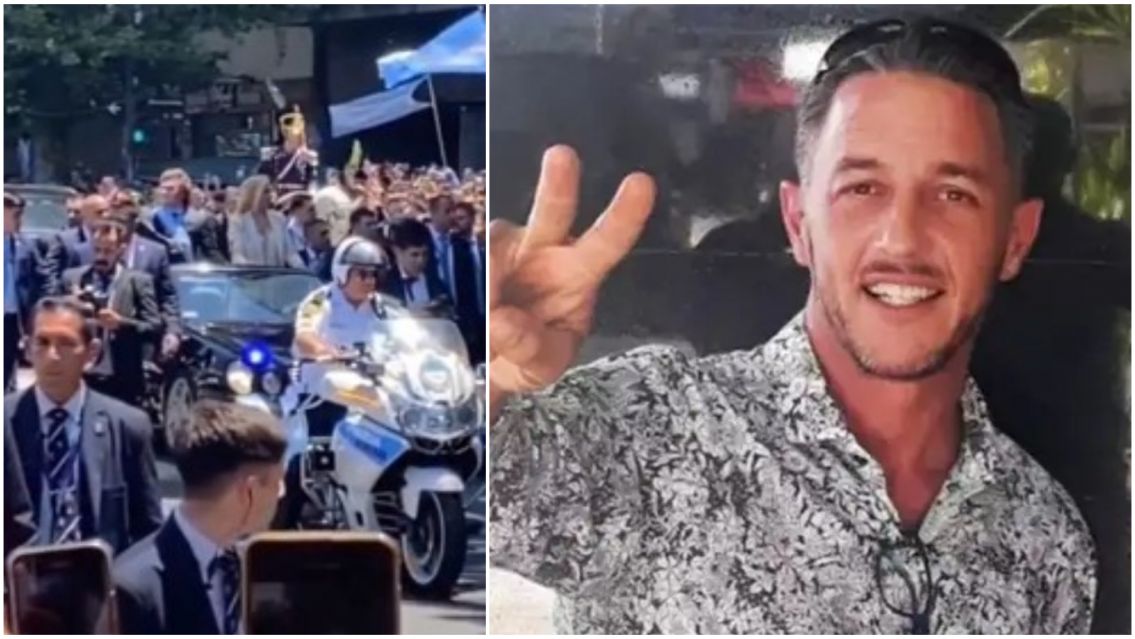 Con varios K: la �ltima foto que se sac� el joven que le tir� botellazo a Milei