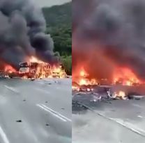Urgente: explot&oacute; un cami&oacute;n con nafta y hay varios muertos