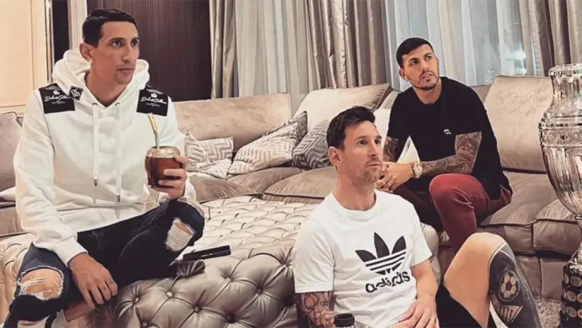 Un detalle en el termo de Di María enloqueció a todos los argentinos