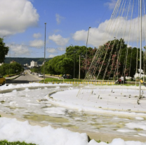 No es travesura, es delito: otra vez tiraron jab&oacute;n en la fuente de Chijra