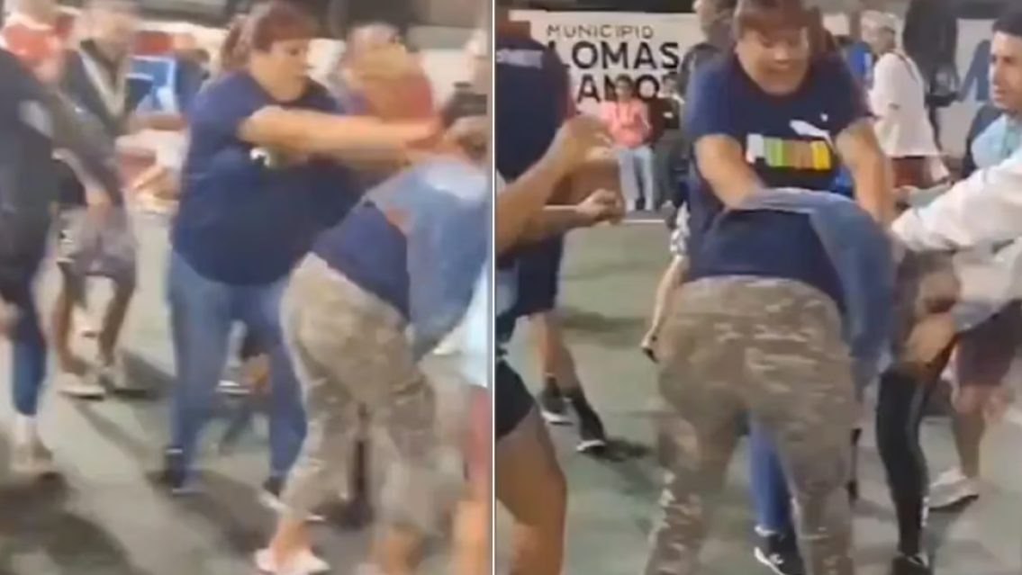 Diputada K se enoj� y empez� a repartir pi�as en un conocido barrio