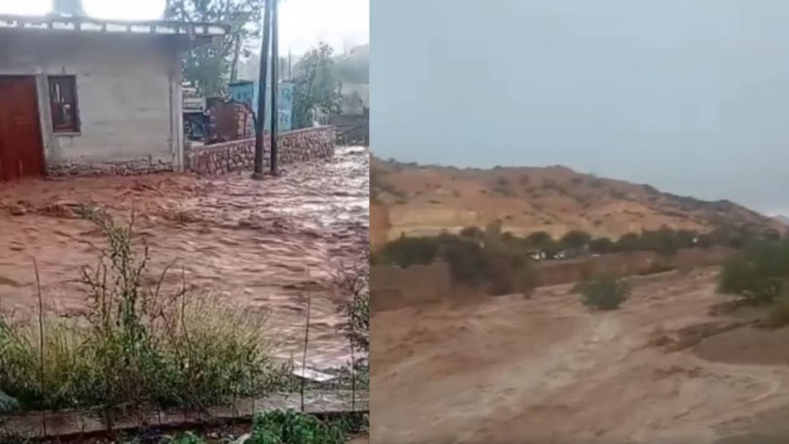 Terrible temporal en Humahuaca: la crecida de ríos cortó la ruta y hay turistas varados