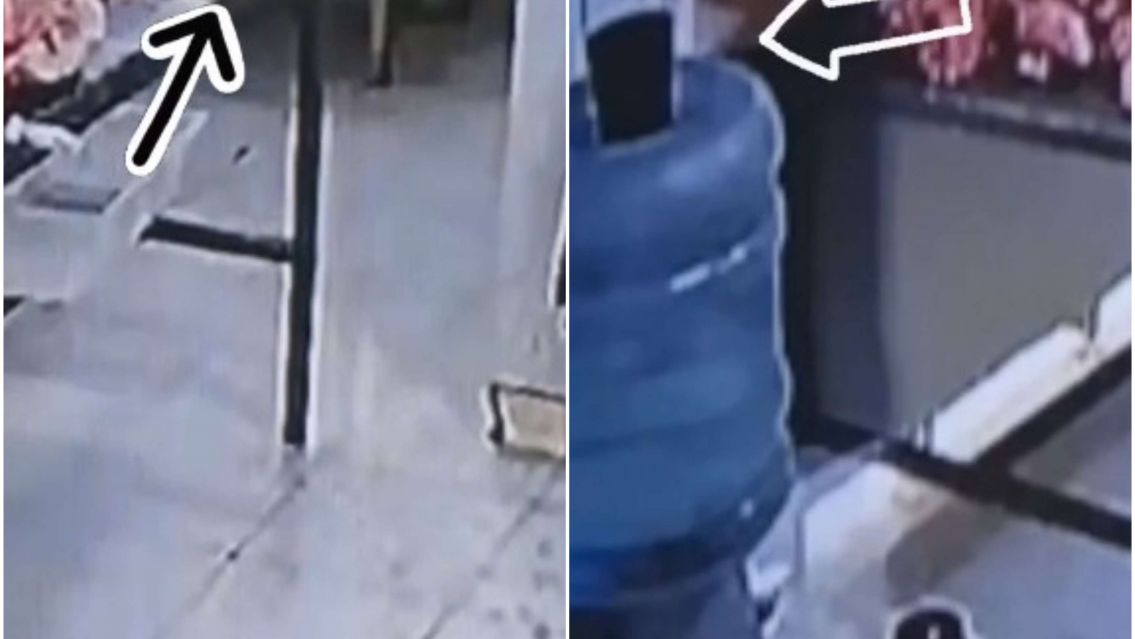 Apareci� el fantasma de un nene en una carnicer�a: Impactante video 