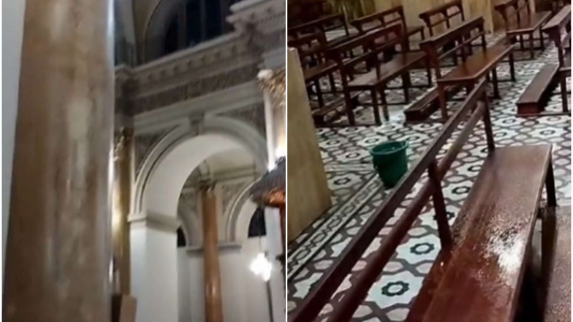 La Iglesia San Francisco se llenó de agua: Impactantes imágenes
