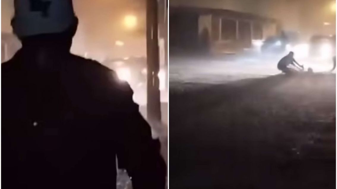 Temporal en Jujuy: As� rescataron a un abuelito que se lo llevaba la corriente