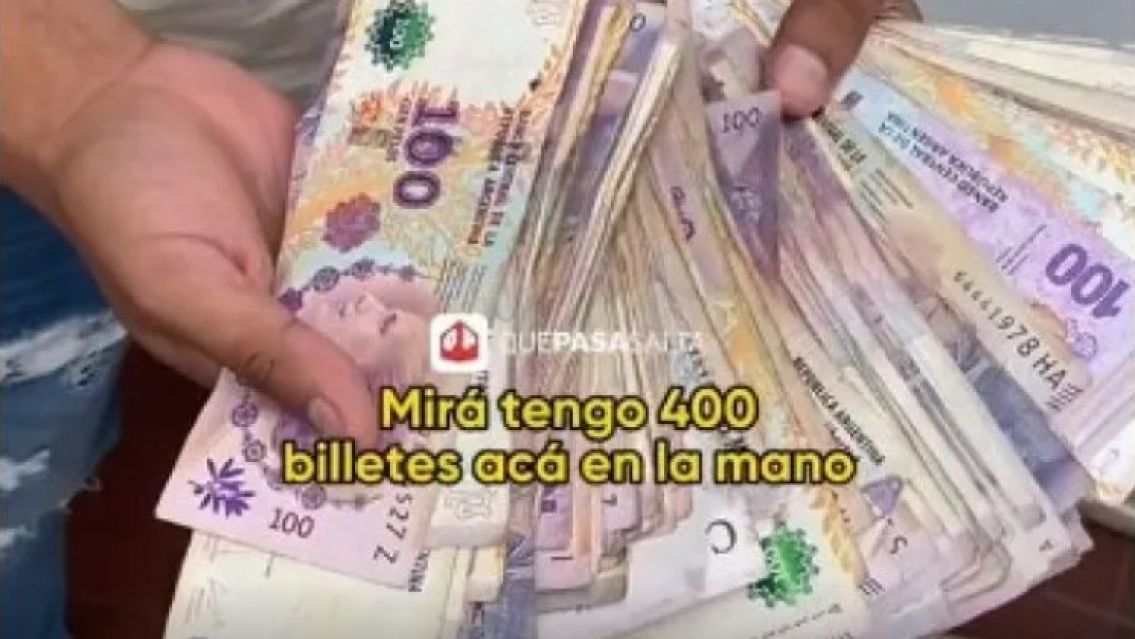 La bronca de un hombre cuando cobró: el video que se hizo viral en tik tok