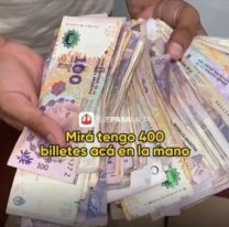 La bronca de un hombre cuando cobró: el video que se hizo viral en tik tok