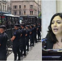 Ley Ómnibus: Chaher indignada por las vallas en el Congreso
