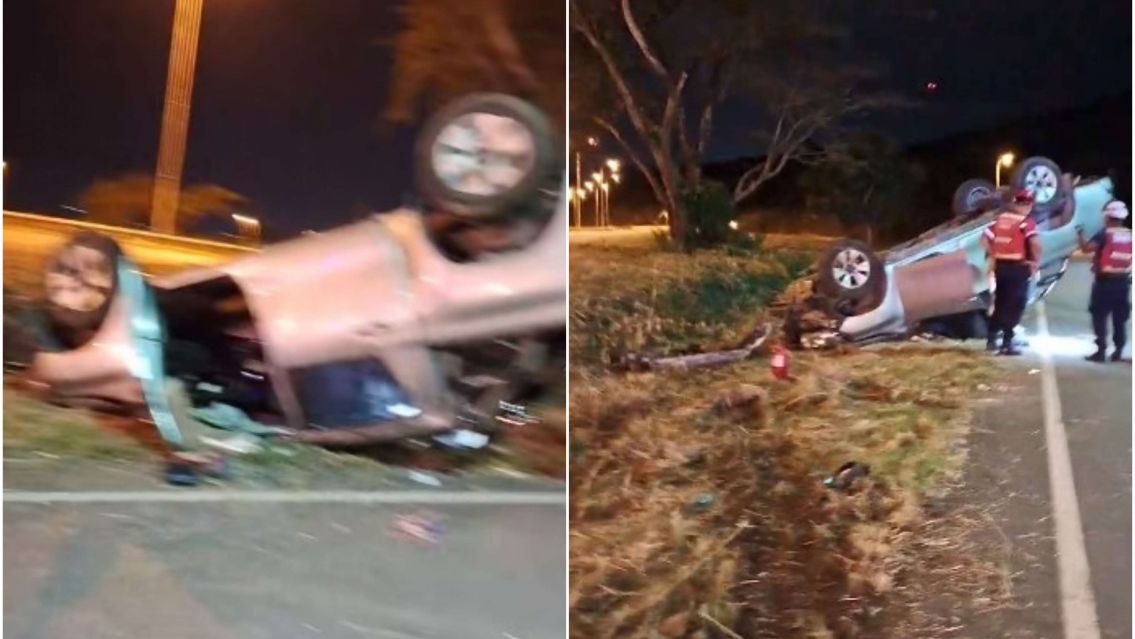 Terrible vuelco cerca de Ciudad Cultural: "Se tomó todo"