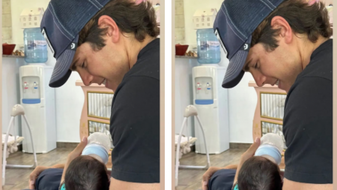 Nadie m�s crack que "el Primo", Marcos Ginocchio fue a conocer a las gemelas de Daniela y Thiago