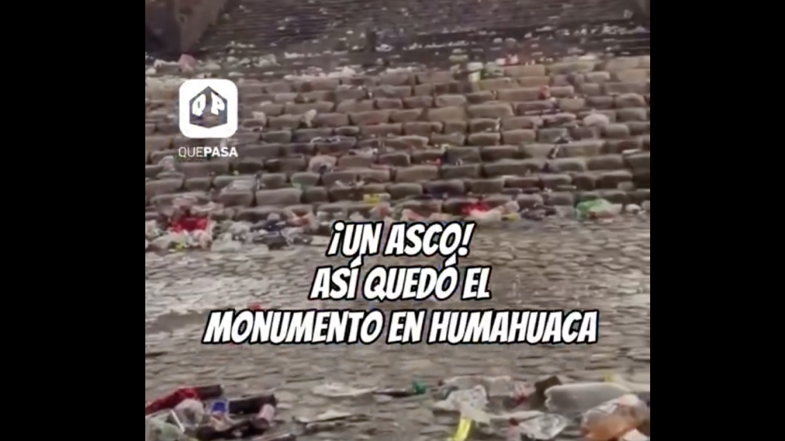 No vale todo en Carnaval: dejaron un ASCO el monumento a la Independencia en Humahuaca�