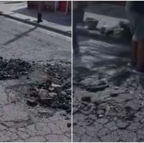 Indignante: Los vecinos de Palpalá tuvieron que salir a tapar los baches