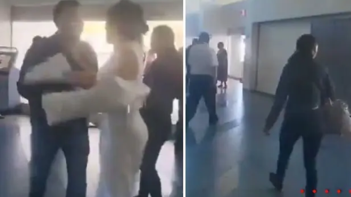 Estaba a punto de viajar con su amante y su esposa lo escrach� en el aeropuerto