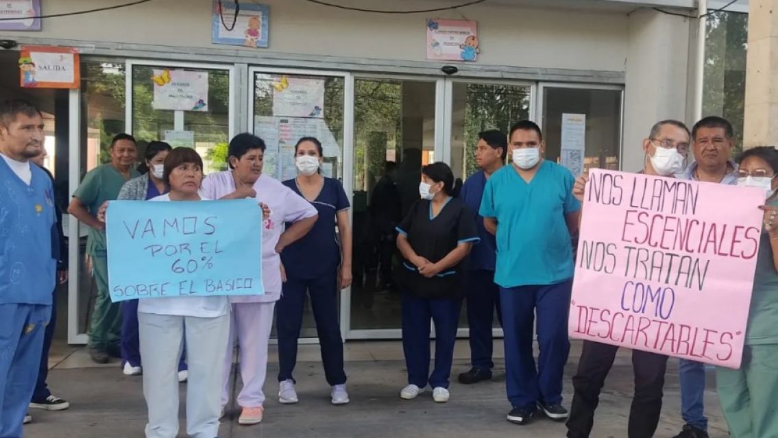 Enfermeros de Jujuy exigen una suba salarial: quieren un 60%