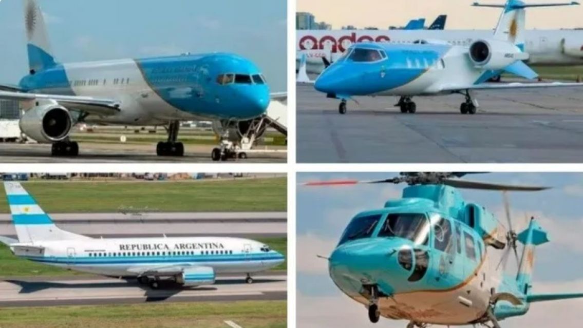 Javier Milei transferirá la flota de aviones presidenciales a las Fuerzas Armadas