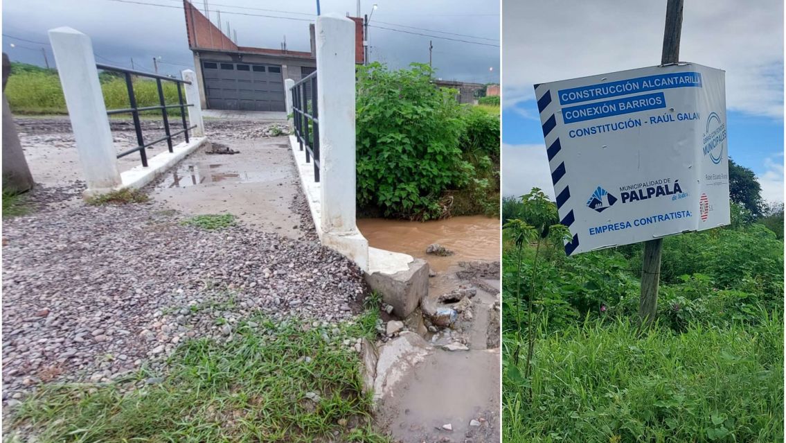 Palpal�: Un puente que no fue inaugurado ya tiene problemas