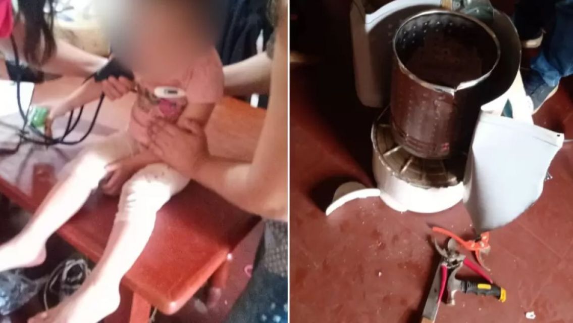 Bomberos jujeños lograron salvar a una bebita de 2 años: Estaba dentro de un secarropas