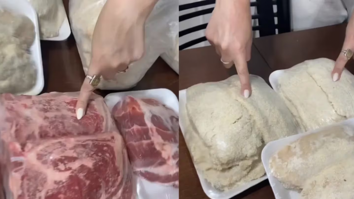 Fueron a la carnicería, hicieron "la compra del mes" y se dieron con una sorpresa