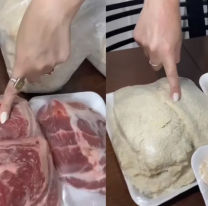 Fueron a la carnicería, hicieron "la compra del mes" y se dieron con una sorpresa