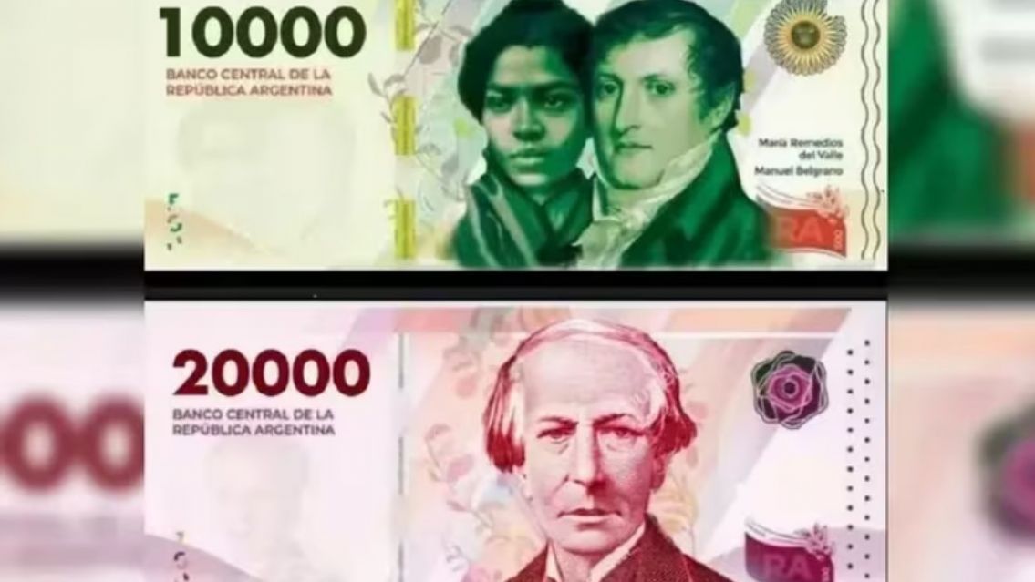 Cuando entrarán en circulación los billetes de $10.000 y $20.000