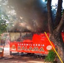Fuego y desesperación en una sandwichería de Jujuy