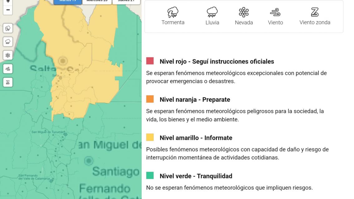 Nuevo alerta amarillo en Jujuy: A clavar las chapas
