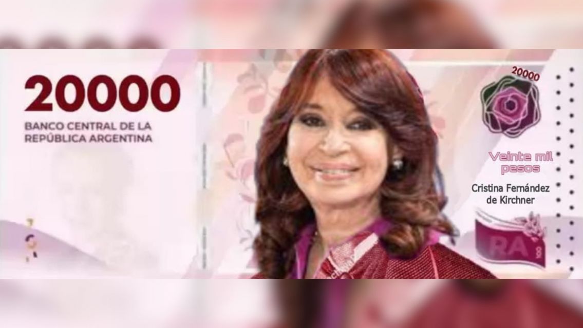 Proponen que Cristina Kirchner esté en los billetes de $20.000