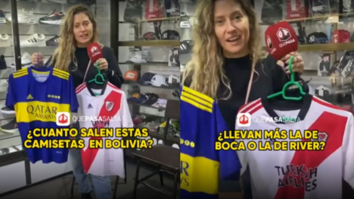 Cu�nto cuestan las camisetas de Boca y River en Bolivia [VIDEO]